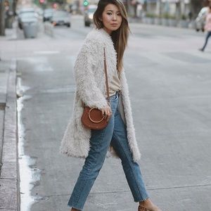 oversized faux fur coat zara